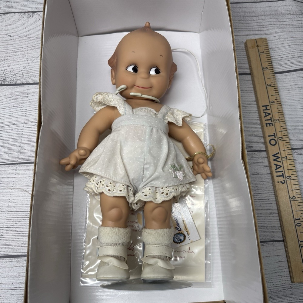 KEWPIE DOLL Cameo Collectibles 12" Classic Blue Romper with Stand V3001 In Box